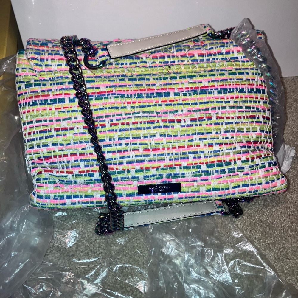 Kurt Geiger Pink and Green Shoulder Bag with Vibrant Design